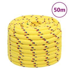 Greatstore Lodní lano žluté 20 mm 50 m polypropylen