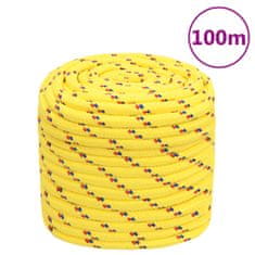 Greatstore Lodní lano žluté 18 mm 100 m polypropylen