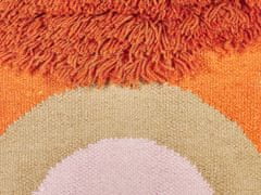 Beliani Bavlněná nástěnná dekorace se střapci oranžová KAMALIA