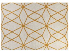 Beliani Bavlněný shaggy koberec 160 x 230 cm krémový/ žlutý MARAND