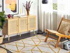 Beliani Bavlněný shaggy koberec 160 x 230 cm krémový/ žlutý MARAND
