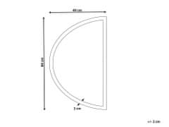 Beliani Půlkulaté nástěnné LED zrcadlo ø 80 cm stříbrné BEZONS