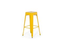 Beliani Sada 2 barové stoličky 76 cm žluté CABRILLO