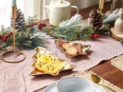 Beliani Sada 2 dekorativních mís vánoční stromek zlaté DURIAN