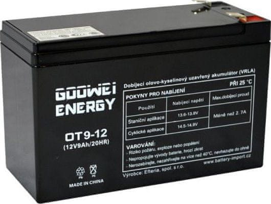 GOOWEI ENERGY Pb záložní akumulátor VRLA AGM 12V/9Ah (OT9-12)
