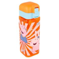 Stor Hranatá plastová láhev PEPPA PIG LOCK, 550ml, 41202