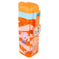 Stor Hranatá plastová láhev PEPPA PIG LOCK, 550ml, 41202