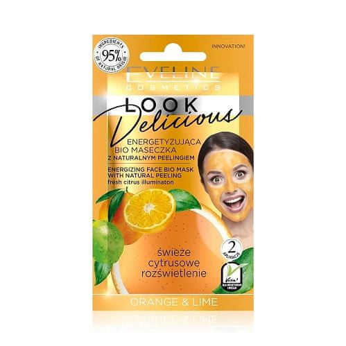 Eveline LOOK DELICIOUS ENERGIZUJÍCÍ BIO MASKA S PŘÍRODNÍM PEELINGEM 10 ML