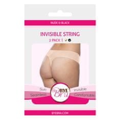 Bye Bra Bye Bra Invisible Thong (Nude & Black 2-Pack) - L