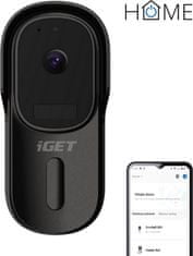 iGET iGET HOME Doorbell DS1 Black - WiFi bateriový videozvonek, FullHD, obousměrný zvuk, CZ aplikace