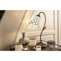 Clayre & Eef Stolní lampa Tiffany DOTTY WHITE 5LL-6248