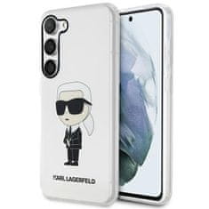 Karl Lagerfeld KLHCS23MHNIKTCT hard silikonové pouzdro Samsung Galaxy S23 PLUS 5G transparent Ikonik Karl Lagerfeld