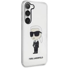 Karl Lagerfeld KLHCS23SHNIKTCT hard silikonové pouzdro Samsung Galaxy S23 5G transparent Ikonik Karl Lagerfeld