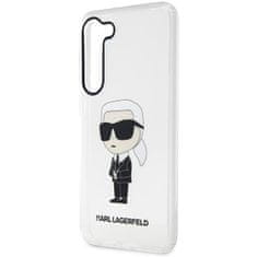 Karl Lagerfeld KLHCS23SHNIKTCT hard silikonové pouzdro Samsung Galaxy S23 5G transparent Ikonik Karl Lagerfeld