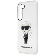 Karl Lagerfeld KLHCS23MHNIKTCT hard silikonové pouzdro Samsung Galaxy S23 PLUS 5G transparent Ikonik Karl Lagerfeld