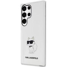 Karl Lagerfeld KLHCS23LHNCHTCT hard silikonové pouzdro Samsung Galaxy S23 ULTRA 5G transparent Ikonik Choupette