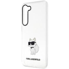 Karl Lagerfeld KLHCS23MHNCHTCT hard silikonové pouzdro Samsung Galaxy S23 PLUS 5G transparent Ikonik Choupette