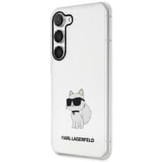 Karl Lagerfeld KLHCS23MHNCHTCT hard silikonové pouzdro Samsung Galaxy S23 PLUS 5G transparent Ikonik Choupette