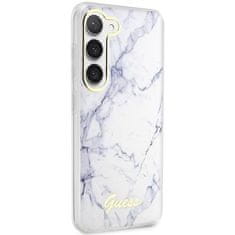 Guess GUHCS23SPCUMAH hard silikonové pouzdro Samsung Galaxy S23 5G white Marble