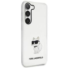 Karl Lagerfeld KLHCS23MHNCHTCT hard silikonové pouzdro Samsung Galaxy S23 PLUS 5G transparent Ikonik Choupette