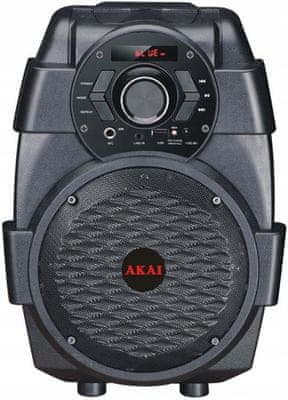  Bluetooth prenosný reproduktor akai ABTS-808L aux in nabíjacie batérie pekný zvuk