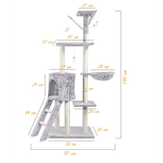 BB-Shop Škrabadlo pro kočky Kočičí strom + myš 140 cm