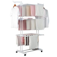 Northix Movable Clothes Rack and Drying Rack - White 