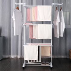 Northix Movable Clothes Rack and Drying Rack - White 