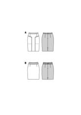 Burda Střih Burda 5936 - Pouzdrová sukně s vysokým pasem