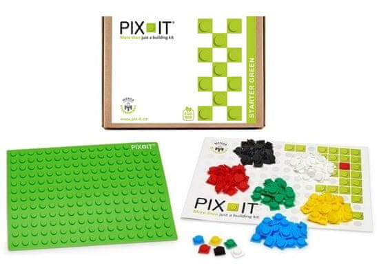 PIX-IT  Starter GREEN česká vzdělávací stavebnice ze silikonu