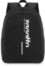 ZAGATTO Pánský sportovní batoh černý, unisex školní batoh, dvoukomorový batoh pro mládež 30L, lehký a prostorný městský batoh pro ženy a muže, pojme formát A4, 40x30x25 / ZG697