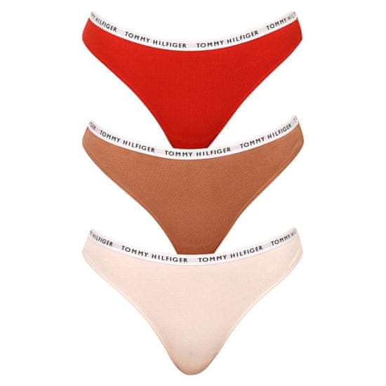 Tommy Hilfiger 3PACK dámská tanga nadrozměr vícebarevné (UW0UW04022 0R2)