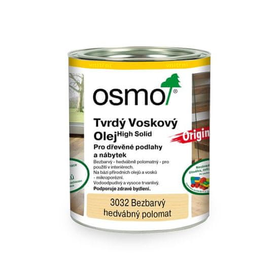 OSMO 3032 Tvrdý voskový olej, hedvábný polomat 0,75 l