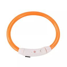 Surtep Animals LED světelný obojek USB obvod 20-45 cm Oranžová