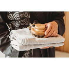 RENTO masážní kulatý kartáč do sauny bambus
