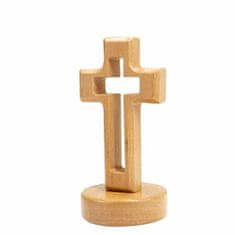 Dřevěný kříž 06 na podstavci 12cm