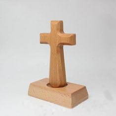 Dřevěný kříž 05 na podstavci 12,5cm