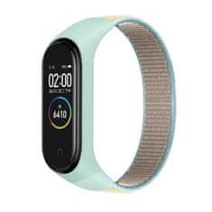 MobilPouzdra.cz Náhradní náramek Mi band 3/4/5/6/7 SportNylon - Tyrkysovo-Šedo-Žlutá -