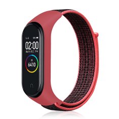 VšeNaMobily.cz Náhradní náramek Mi band 3/4/5/6/7 SportNylon - Červeno-Černá -