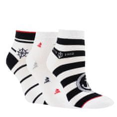 RS dámské barevné letní kotníkové elastické námořnické ponožky 1526023 3-pack, bílá, 39-42