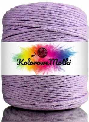 KoloroweMotki Bavlněná Šňůra Macrame 200m 3mm FIALOVÁ