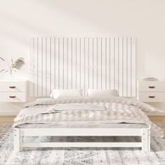 Vidaxl Nástěnné čelo postele bílé 159,5x3x90 cm masivní borové dřevo