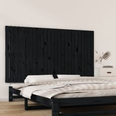 Vidaxl Nástěnné čelo postele černé 159,5x3x90 cm masivní borové dřevo