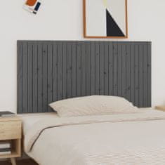 Vidaxl Nástěnné čelo postele šedé 185 x 3 x 90 cm masivní borové dřevo