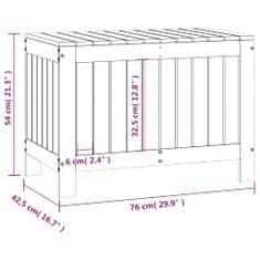 Vidaxl Zahradní úložný box šedý 76 x 42,5 x 54 cm masivní borové dřevo