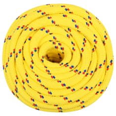 Vidaxl Námořnické lano, žluté, 16 mm, 25 m, polypropylen