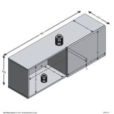 Greatstore FMD Nástěnná skříňka s věšákem na oblečení, 99,1x27,2x33 cm, černá