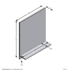 Vidaxl FMD Nástěnné zrcadlo s poličkou, 54,5x13,5x67,5 cm, řemeslný dub
