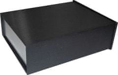 HADEX Krabička hliníková dvoudílná eloxovaná černá, 100x128x40mm