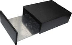 HADEX Krabička hliníková dvoudílná eloxovaná černá, 100x128x40mm